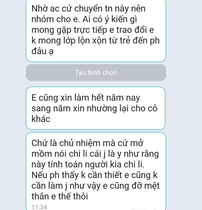 Vụ việc gây tranh cãi: Bà mẹ tung tin nhắn tố cô giáo nói năng không đúng mực nhưng nghe cả câu chuyện, dân tình bênh cô chằm chặp - Ảnh 3.