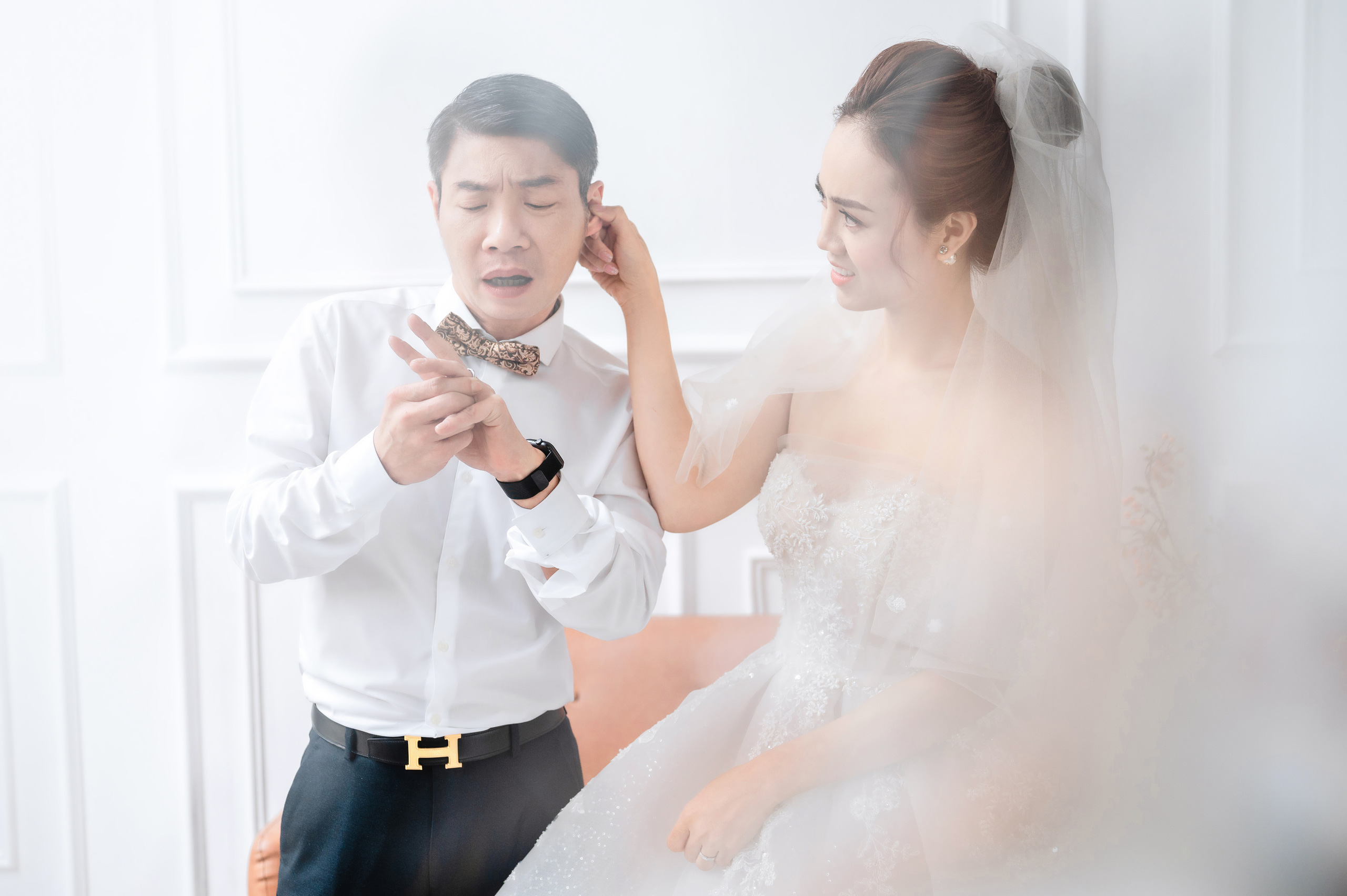 The whole series of wedding photos of NS Cong Ly and his bride under 15 - the bride is radiantly beautiful, 