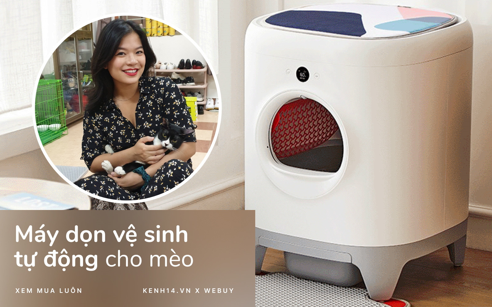 “Sen” nhà người ta đây rồi: Chi 15 triệu mua máy dọn vệ sinh tự động cho 5 “boss” mèo