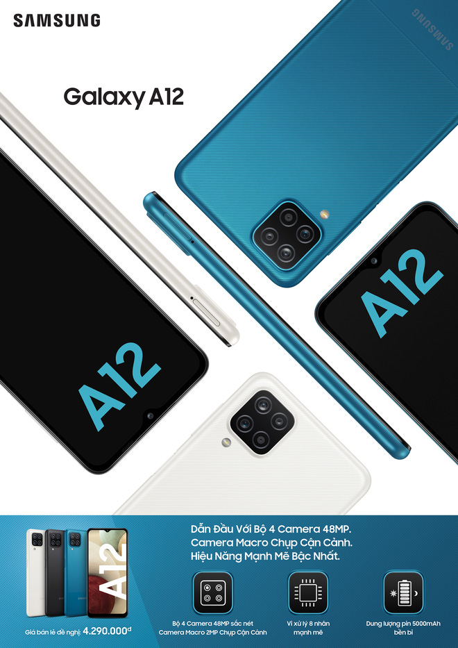 Galaxy A12 và Galaxy A02s ra mắt tại VN: Giá từ 3.2 triệu đồng nhưng có camera 48MP chụp cận cảnh, pin khủng 5000mAh - Ảnh 3.