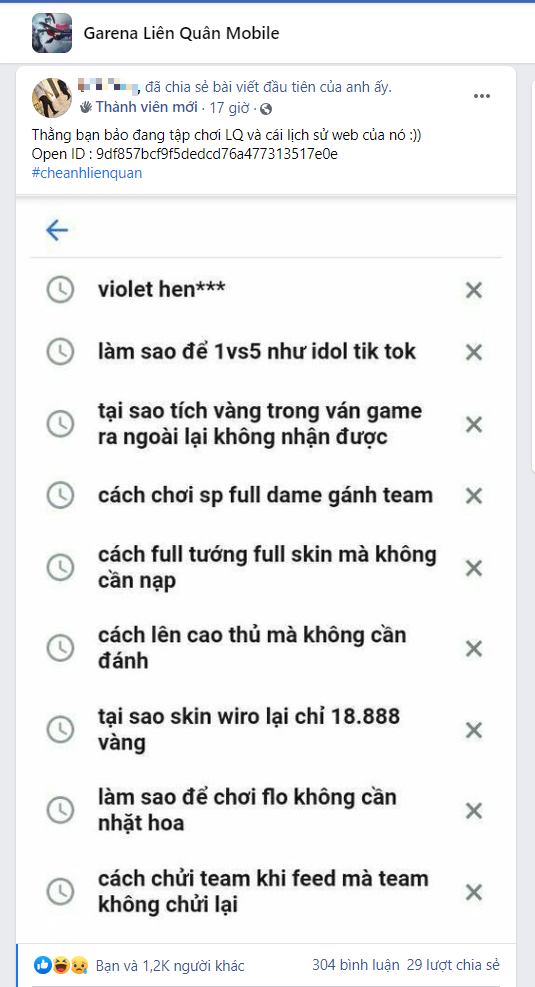 CĐM ngã ngửa với lịch sử web của tấm chiếu mới Liên Quân, có cả câu hỏi làm sao 1vs5 như idol TikTok - Ảnh 2.