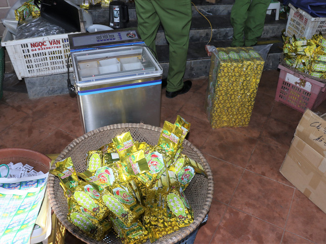 Mua gần 600kg tr&agrave; xanh đểu về đ&oacute;ng g&oacute;i giả thương hiệu ch&egrave; Th&aacute;i Nguy&ecirc;n để b&aacute;n Tết - Ảnh 4.
