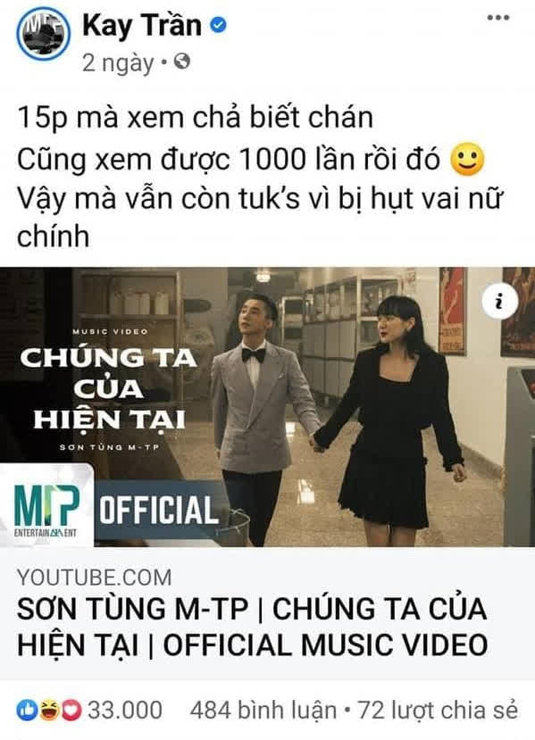 Bị antifan chê nói xạo khi khoe xem MV của Sơn Tùng M-TP 1000 lần trong 2 ngày, Kay Trần trả lời cực xéo xắc - Ảnh 2.