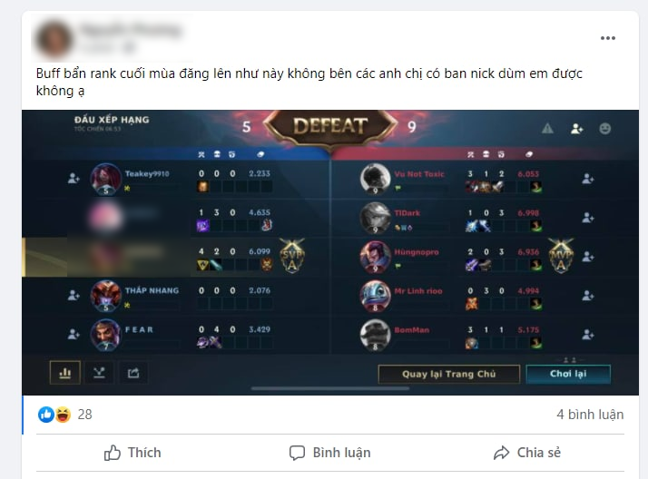Giật m&igrave;nh trước nạn buff bẩn xếp hạng Tốc Chiến cuối m&ugrave;a, game thủ than trời, k&ecirc;u đất - Ảnh 1.
