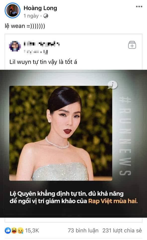 MCK hài hước đặt rap name cho Lệ Quyên sau phát ngôn về việc làm HLV Rap Việt, WEAN cũng vào tung hứng - Ảnh 2.