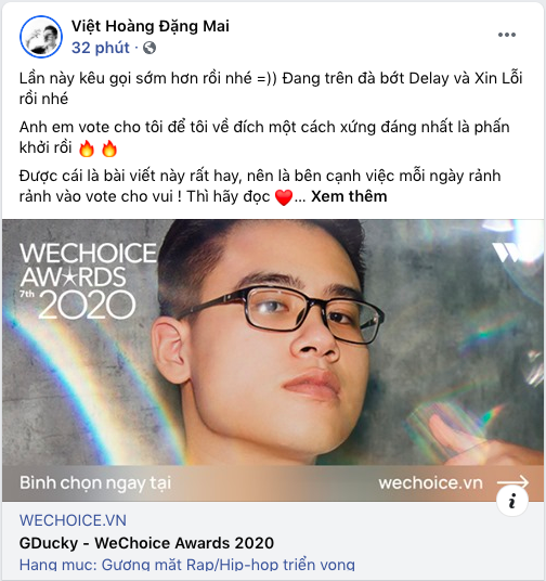 Các nghệ sĩ Việt nô nức kêu gọi bình chọn tại WeChoice Awards 2020, cuộc chiến fandom đang vô cùng gay cấn! - Ảnh 15.