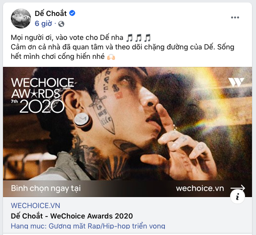 Các nghệ sĩ Việt nô nức kêu gọi bình chọn tại WeChoice Awards 2020, cuộc chiến fandom đang vô cùng gay cấn! - Ảnh 13.