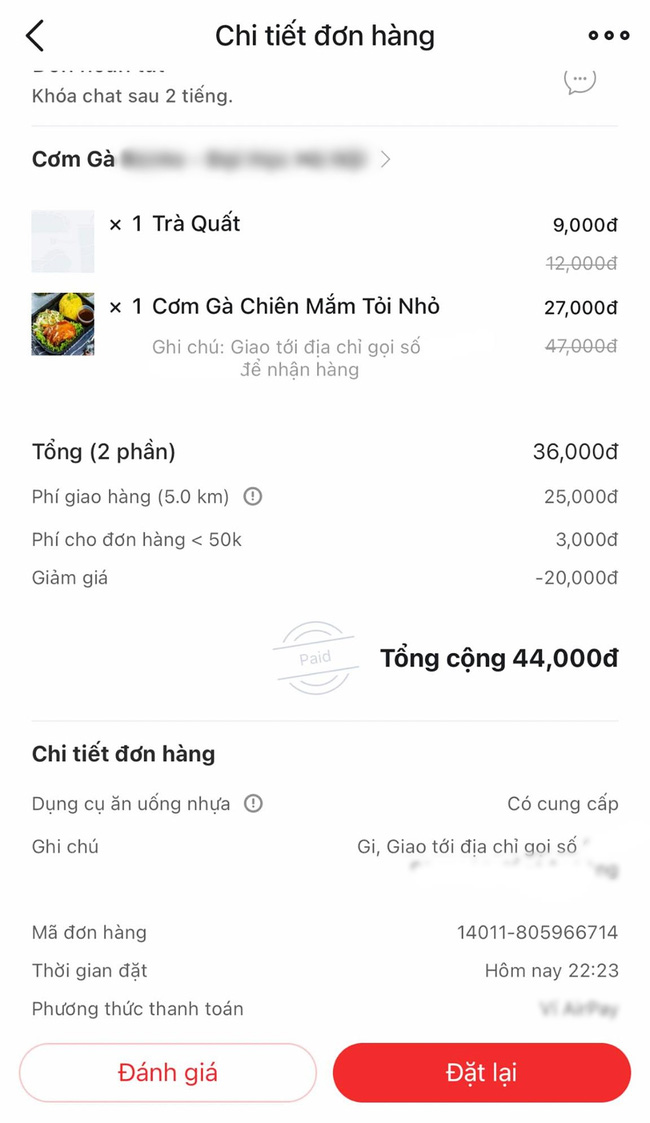 Đặt suất cơm gà 27.000 đồng cho người ốm ăn, chàng trai thất vọng tràn trề với chiếc đùi gà bé như con ốc mít, nhìn còi cọc đến là thương! - Ảnh 2.