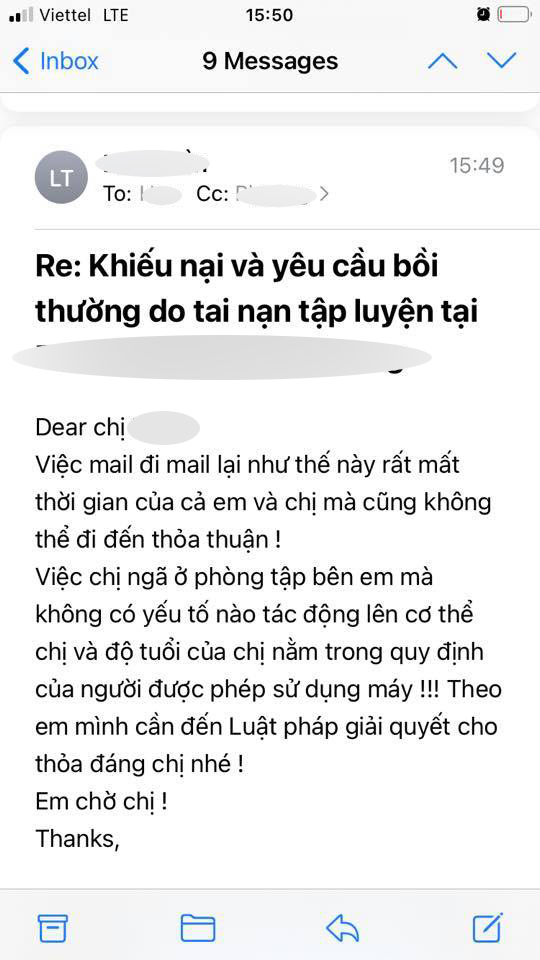 Nữ gymer Hà Nội dính chấn thương nghiêm trọng khi tập cùng HLV, đại diện phòng gym thản nhiên: Mình lớn rồi chứ còn trẻ con đâu chị - Ảnh 8.