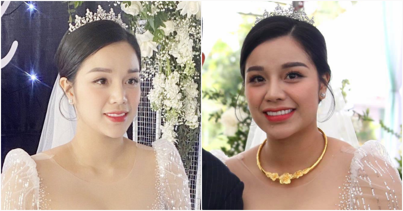 Wife Bui Tien Dung in the photo of the wedding team compared to the photo published by the studio on the Internet: Is her beauty still beautiful?  Photo 1.