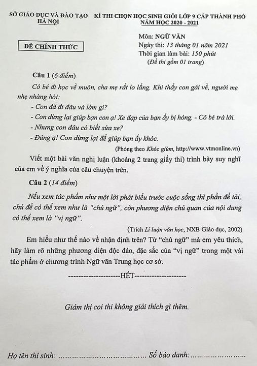 Có những đề thi khiến thí sinh làm... ra nước mắt - Ảnh 1.