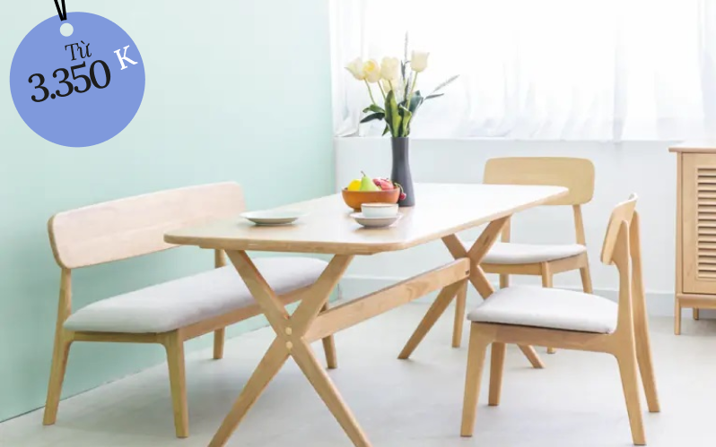 7 bộ bàn ăn đang sale: Từ 3,3 triệu là tậu được một bộ xịn miễn chê cho Tết