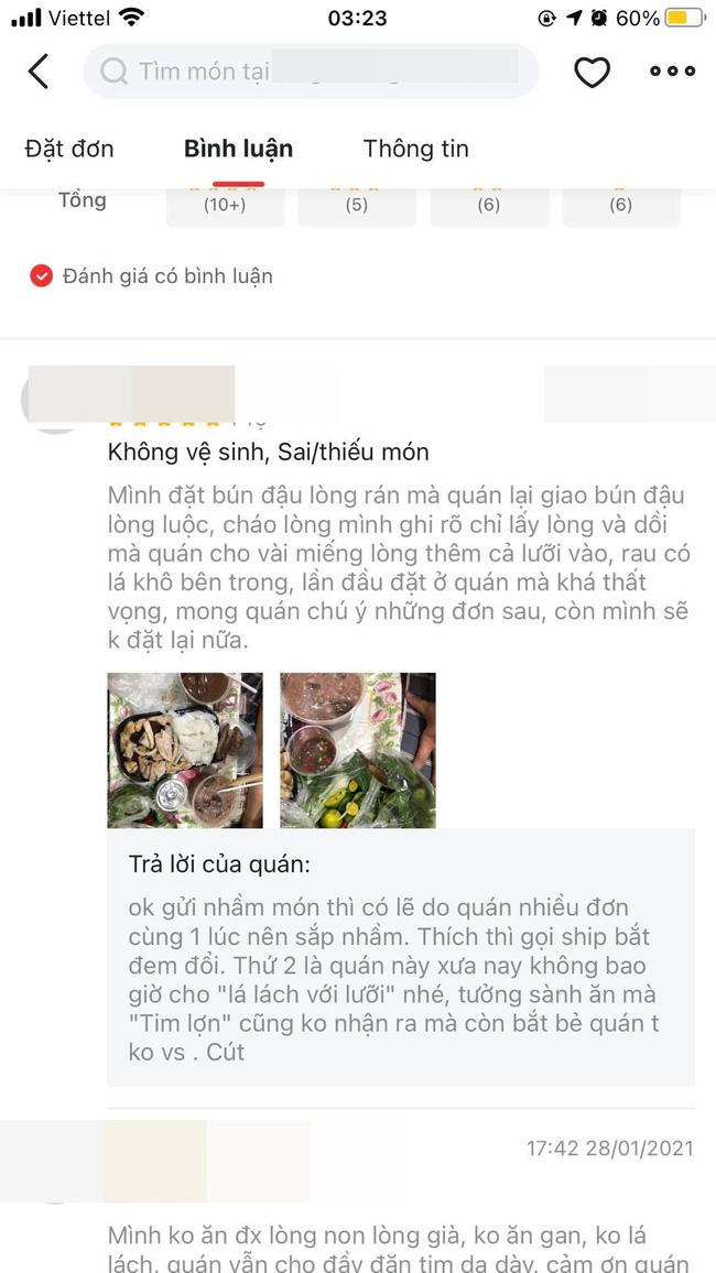 Bị comment chê dở, chủ quán lòng gây ngỡ ngàng với màn đối đáp hết bảo khách Cút rồi lại Lượn, rồi Mở mắt ra mà xem người khác comment khen ngon! - Ảnh 1.