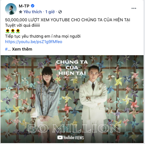 Sau 20 ngày, MV comeback của Sơn Tùng M-TP cán mốc 50 triệu view nhưng thời gian giữ top 1 trending vẫn bại trận trước Jack - Ảnh 4.