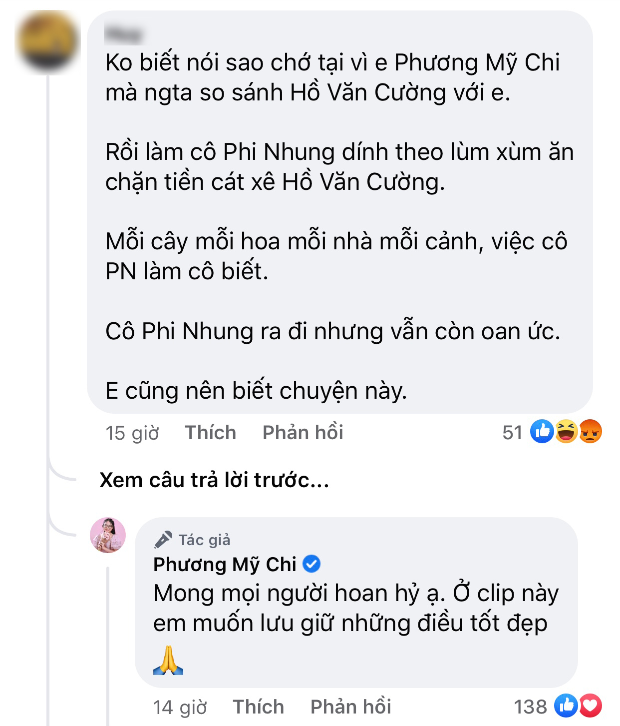 Bị cho là nguyên nhân làm bùng nổ nghi vấn Phi Nhung ăn chặn tiền cát xê của Hồ Văn Cường, Phương Mỹ Chi nói gì? - Ảnh 2.