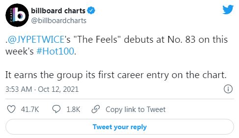 TWICE lần đầu xuất hiện tại Billboard Hot 100 sánh vai BLACKPINK và Wonder Girls, BTS rớt hạng nhanh chóng sau No.1 tuần trước - Ảnh 1.