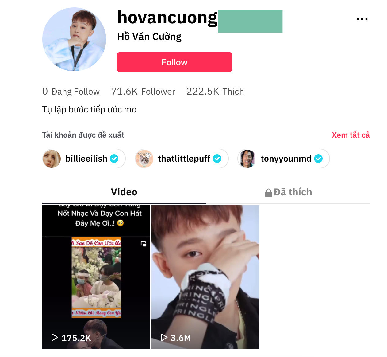 Thực hư chuyện Hồ Văn Cường lập TikTok mới, tung video liên quan đến cố NS Phi Nhung sau khi khăng khăng trả lại kênh YouTube - Ảnh 3. Thực hư chuyện Hồ Văn Cường lập TikTok mới, tung video liên quan đến cố NS Phi Nhung sau khi khăng khăng trả lại kênh YouTube - Ảnh 3.