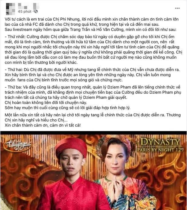 Em trai Phi Nhung làm rõ thái độ giữa loạt ồn ào tiền bạc: Lần này chị về sẽ mãi mãi ở lại với cháu em, không ai giành chị đi được nữa - Ảnh 3. Em trai Phi Nhung làm rõ thái độ giữa loạt ồn ào tiền bạc: Lần này chị về sẽ mãi mãi ở lại với cháu em, không ai giành chị đi được nữa - Ảnh 3.