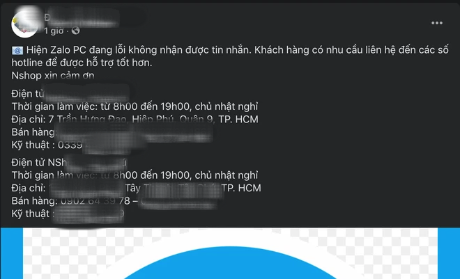 Zalo bị lỗi trong nhiều giờ liền, hàng loạt người dùng than phiền - Ảnh 1.