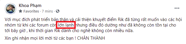 Karik gây hoang mang khi nói thời gian làm nghề không còn nhiều nhưng netizen lại chăm chăm... bắt lỗi chính tả - Ảnh 2.