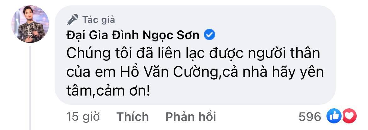 Danh ca Ngọc Sơn thông báo tình trạng hiện tại của Hồ Văn Cường, 1 câu nói mà dân tình thở phào! - Ảnh 2.