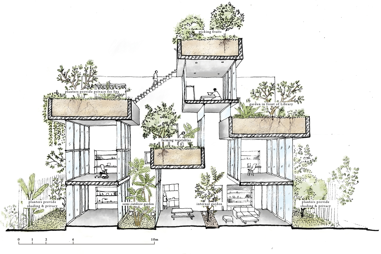 KTS Võ Trọng Nghĩa thiết kế nhà xanh: Không gian mát mẻ hiếm khi phải dùng điều hoà, hệ vườn khiến mọi nhà phố đều ao ước - Ảnh 13.