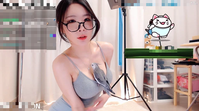 Bôi dầu bóng và đặt thú cưng lên vòng 1, nữ streamer khiến nhiều fan ước được đổi chỗ với chú chim may mắn kia - Ảnh 3.