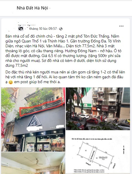 Bi hài rao bán nhà Hà Nội giá trên giời, chủ nhận về toàn gạch đá - Ảnh 2.