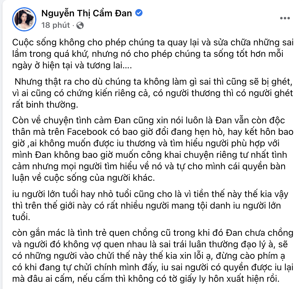 Sau tin đồn hẹn hò chồng cũ Lệ Quyên, Cẩm Đan nói rõ tình trạng quan hệ hiện tại, nêu quan điểm cực gắt về mác yêu người lớn tuổi - Ảnh 2. Sau tin đồn hẹn hò chồng cũ Lệ Quyên, Cẩm Đan nói rõ tình trạng quan hệ hiện tại, nêu quan điểm cực gắt về mác yêu người lớn tuổi - Ảnh 2.