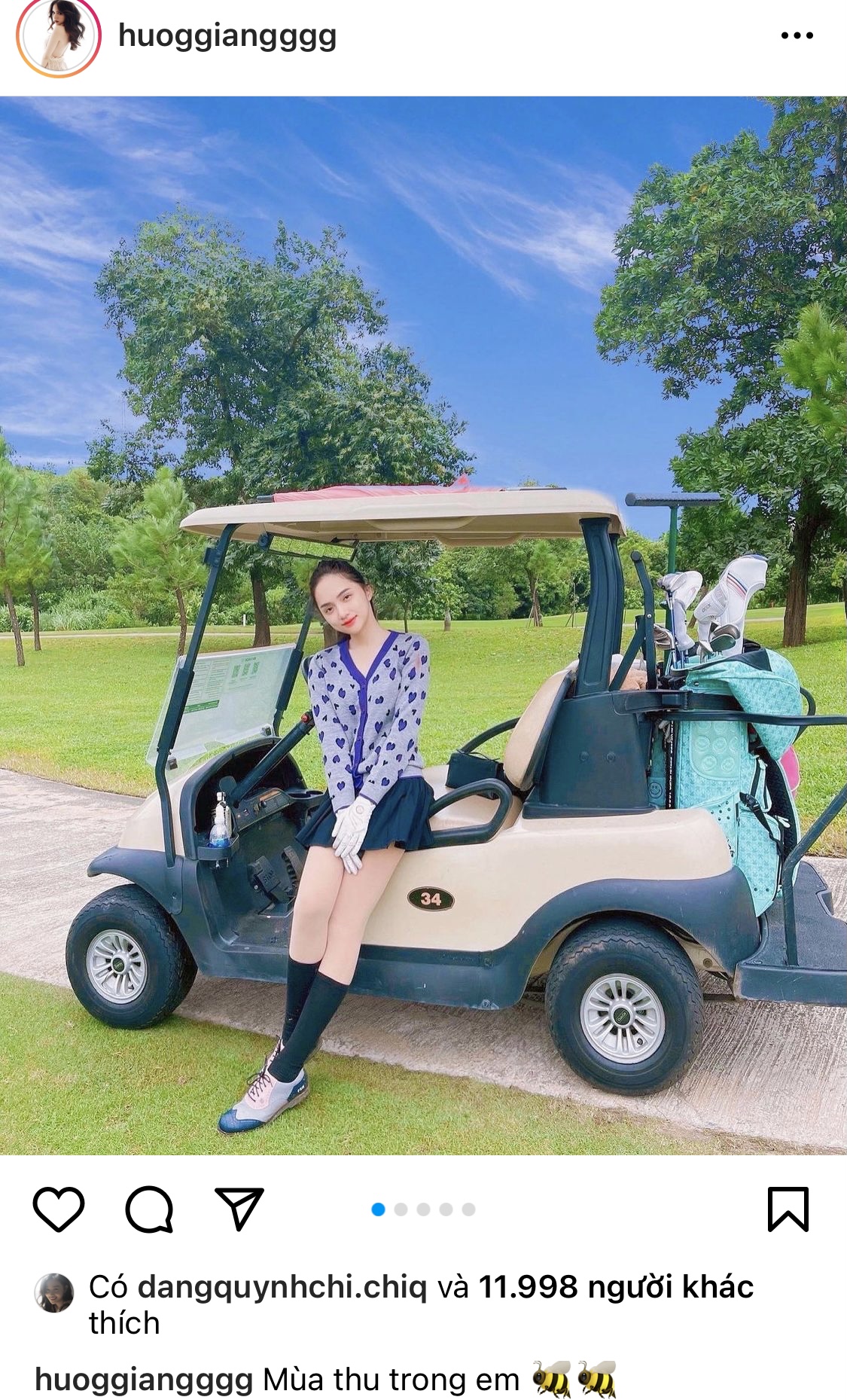 Hương Giang tích cực hoạt động MXH hậu comeback: Liên tục khoe ảnh tại sân golf, phong cách dạo này dịu dàng hẳn ra - Ảnh 2.