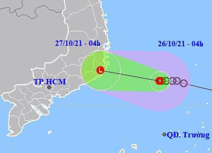 Áp thấp nhiệt đới hướng vào Khánh Hòa - Bắc Bình Thuận, miền Trung, Đông Nam Bộ mưa lớn - Ảnh 1.