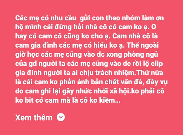 Cô giáo bức xúc, sợ lộ clip riêng tư khi phụ huynh gửi con hỏi: “Nhà cô có camera không?” - Ảnh 1.