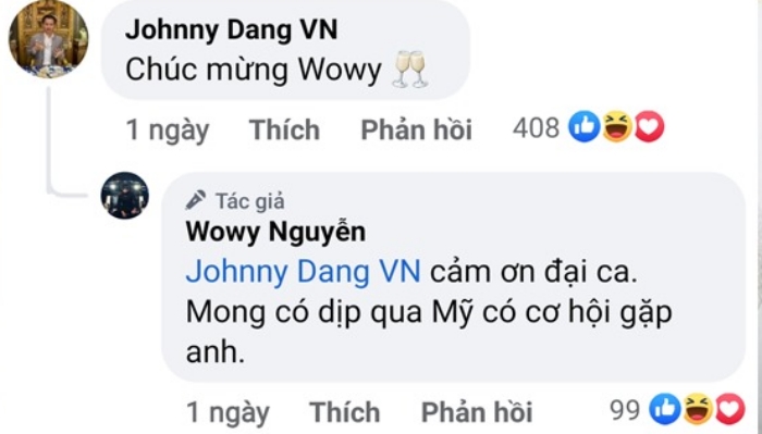 Wowy muốn sang Mỹ gặp &ocirc;ng tr&ugrave;m kim ho&agrave;n Johnny Dang, netizen mỉa mai: Lại chuẩn bị c&oacute; bản rap nịnh mới rồi! - Ảnh 1.