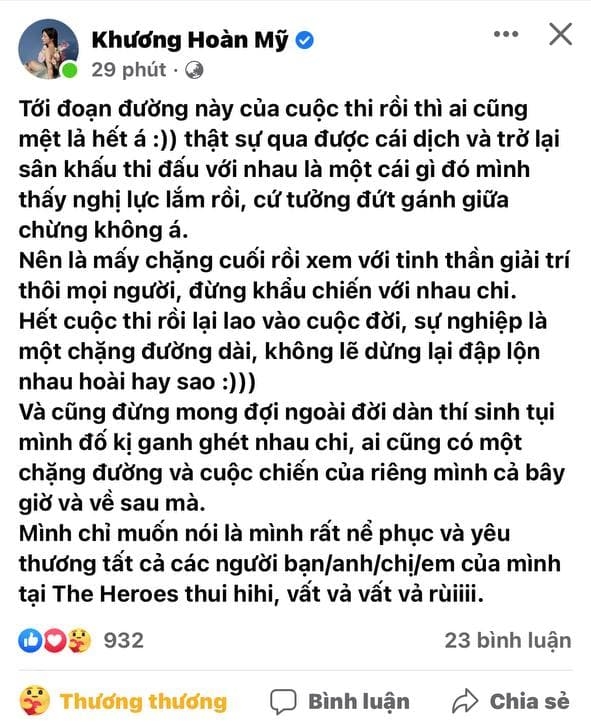 Một nữ ca sĩ tham gia The Heroes bức xúc lên tiếng: Đừng mong đợi ngoài đời dàn thí sinh đố kị ganh ghét lẫn nhau - Ảnh 1.