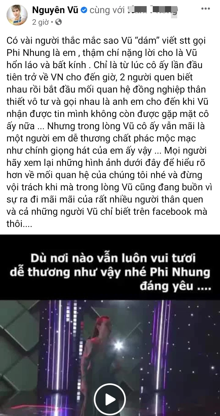 Nguyen Vu was scolded in an insolent and disrespectful way towards the late singer Phi Nhung because he was 5 years younger, but he called him brother and sister, what did the owner say? - Photo 2.
