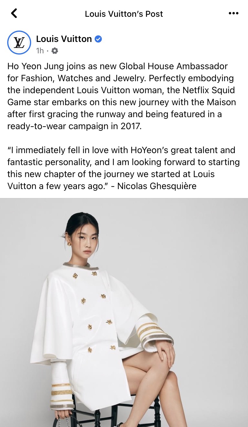 Jung Ho Yeon chính thức là Đại sứ toàn cầu Louis Vuitton