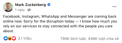 Mark Zuckerberg lên tiếng thừa nhận Facebook gặp lỗi tồi tệ nhất trong nhiều năm qua, không quan tâm tài sản bốc hơi 6 tỷ USD - Ảnh 1.