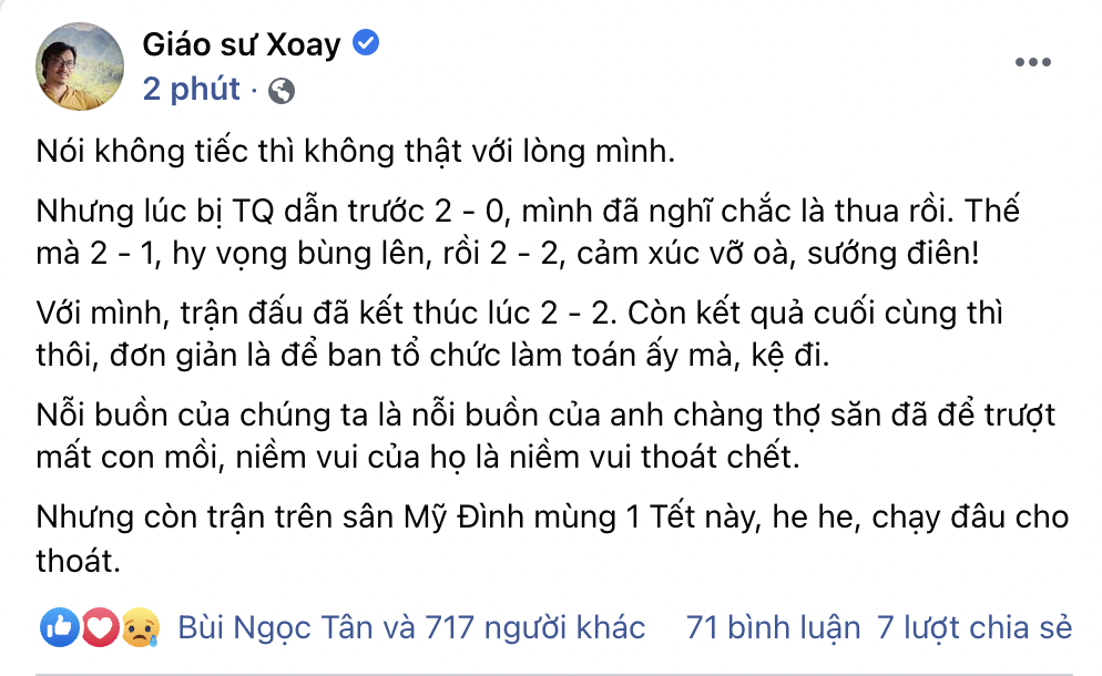 Netizen Việt bình loạn sau trận thua trước ĐT Trung Quốc: Người an ủi động viên, người chỉ trích từ cầu thủ đến thủ môn, người lo xa tới trận mùng 1 Tết luôn rồi - Ảnh 3.