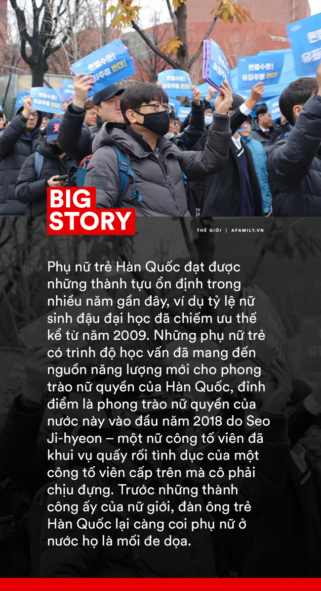 Bùng nổ phong trào chống nữ quyền của thanh niên Hàn Quốc: Áp lực xã hội dẫn đến tâm lý nạn nhân, đứng lên đòi công bằng cho nam giới? - Ảnh 7.