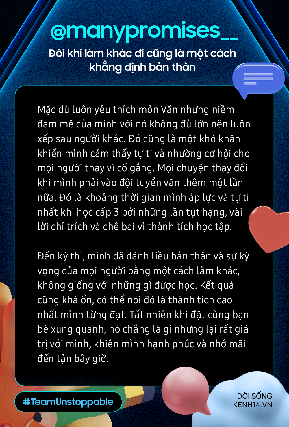 Top bài dự thi ấn tượng nhất từ biệt đội #TeamUnstoppable: Lời nhắn gửi đến từ những chiến binh đã làm điều không thể! - Ảnh 8.