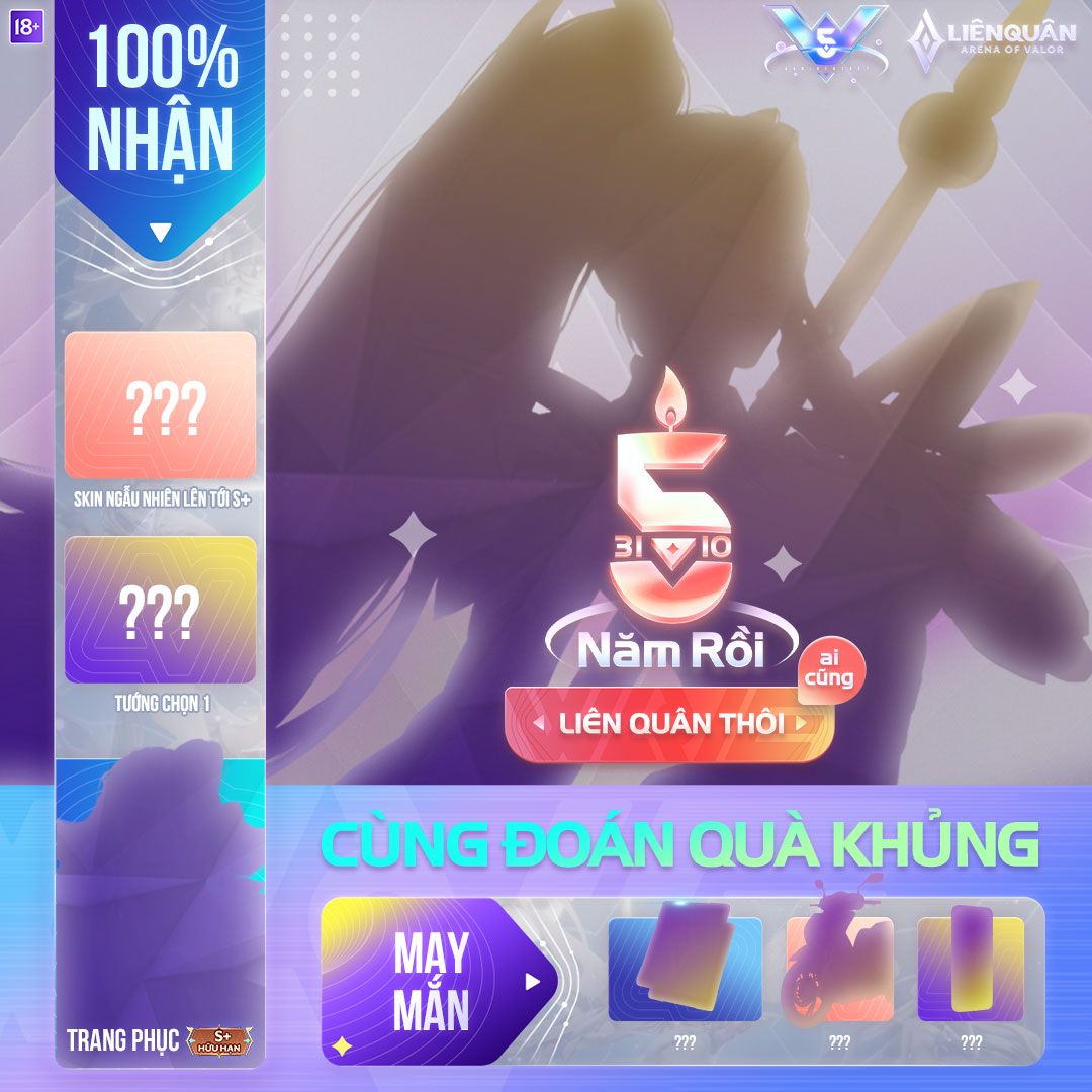 HOT: Game thủ nhận miễn ph&iacute; &iacute;t nhất 2 skin bậc S+ từ sự kiện sinh nhật Li&ecirc;n Qu&acirc;n 5 tuổi, qu&agrave; tặng gi&aacute; trị nhất từ trước đến nay? - Ảnh 1.