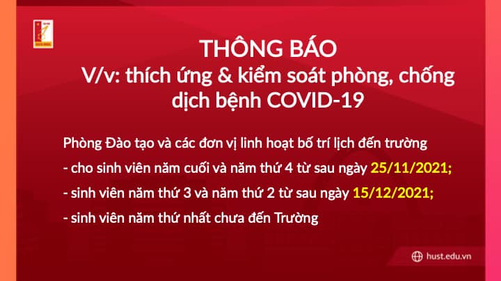 Đại học Bách khoa Hà Nội thông báo cho sinh viên trở lại trường sau ngày 25/11 - Ảnh 1.