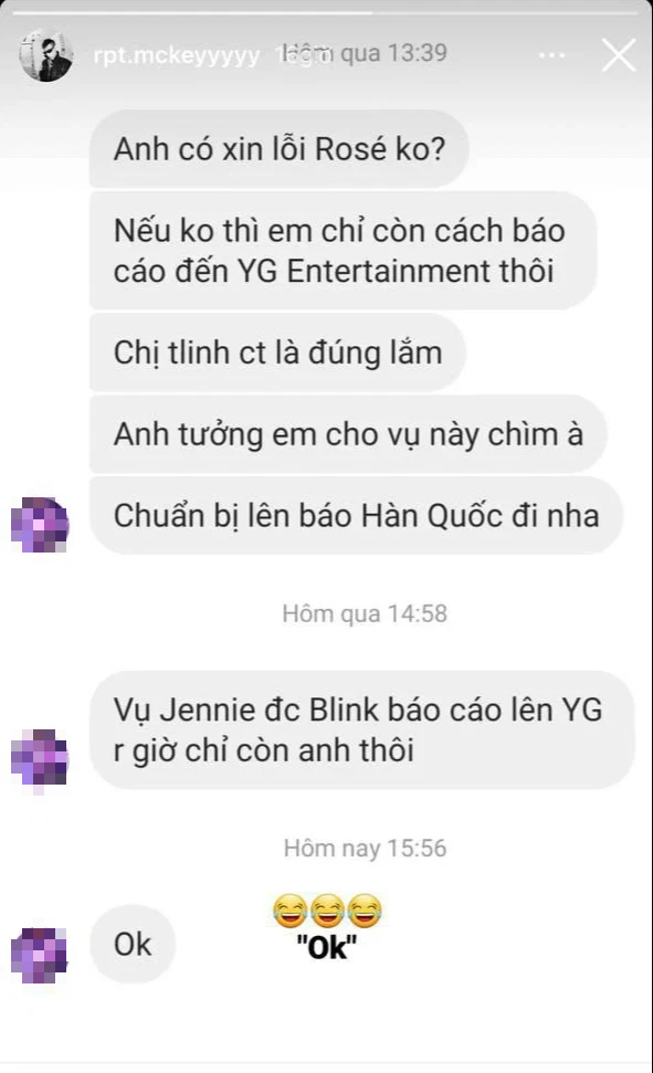 MCK tiếp tục bị fan BLACKPINK đe dọa báo cáo lên YG, nam rapper chỉ đáp lại gọn lỏn 1 câu! - Ảnh 3.