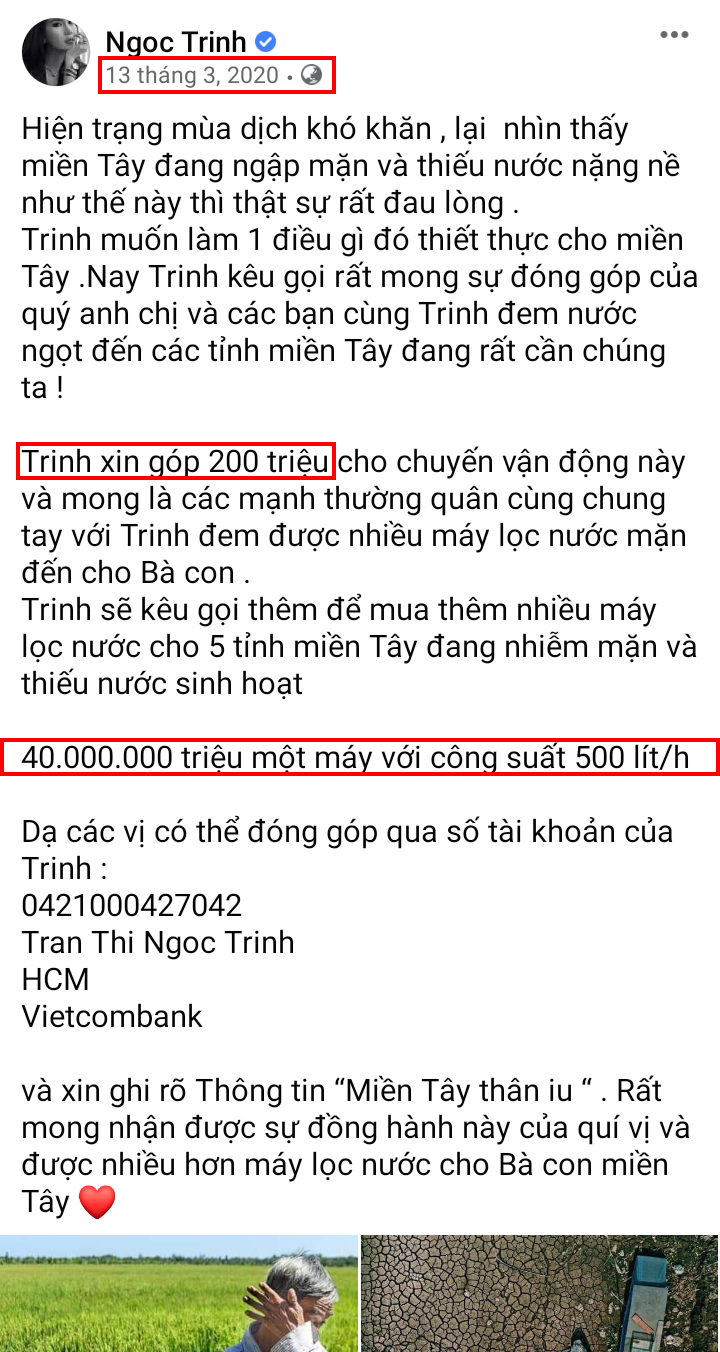 Ngọc Trinh bị netizen đào lại bài viết kêu gọi từ thiện nhưng không sao kê, thực hư ra sao? - Ảnh 2.