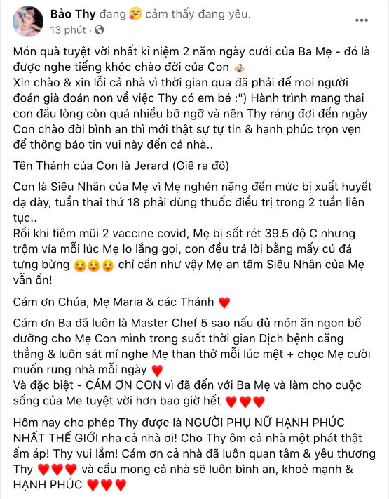 Bảo Thy đã hạ sinh quý tử đầu lòng cho ông xã đại gia, tiết lộ luôn dung mạo và thông tin của bé! - Ảnh 3.