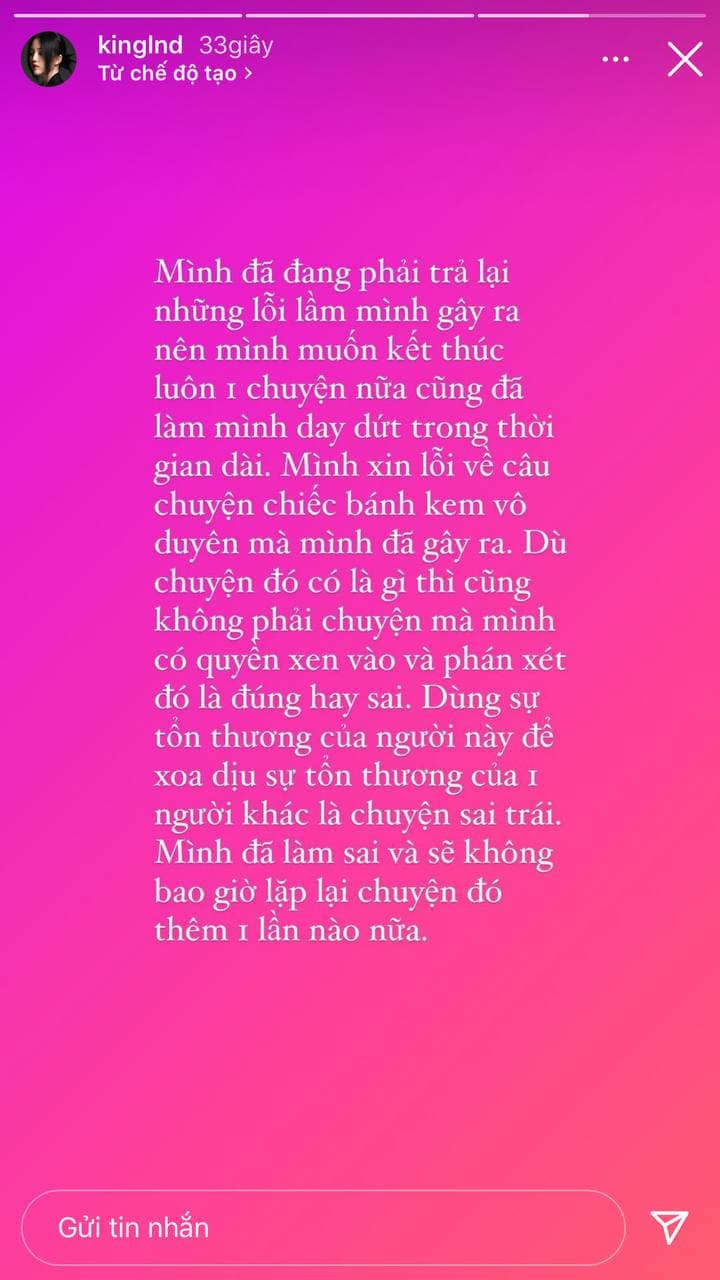 Sau Linh Ngọc Đàm, đến lượt Xoài Non xin lỗi chuyện chiếc bánh kem trà xanh, nhưng khẳng định không bơm đặt điều không có thật - Ảnh 5.