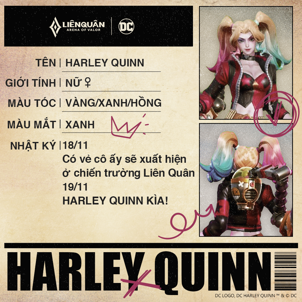 Liên Quân Mobile: Game thủ thất vọng khi Harley Quinn chỉ là skin của vị tướng này, sẽ không có tướng DC thứ 6? - Ảnh 2.