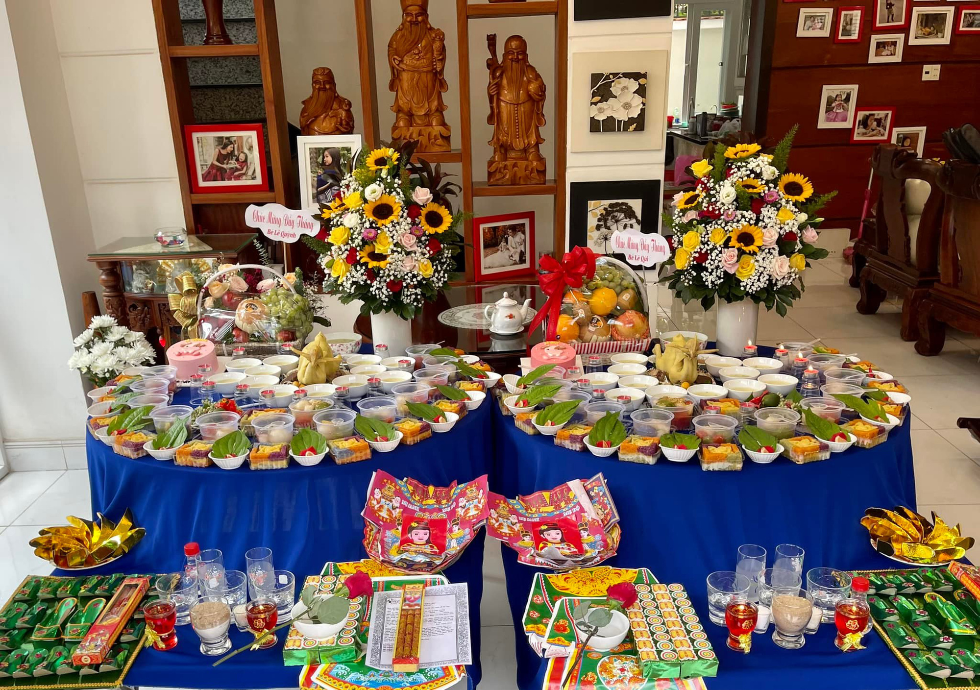 V&acirc;n Trang tổ chức đầy th&aacute;ng cho con, chi tiết tr&ecirc;n b&aacute;nh kem h&eacute; lộ th&ocirc;ng tin đặc biệt về đ&ocirc;i nh&oacute;c tỳ! - Ảnh 2.