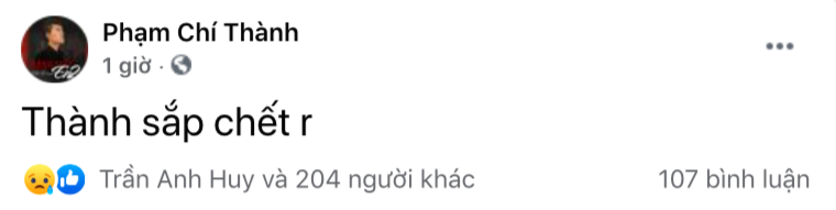 Ca sĩ Chí Thành viết 1 câu lộ tình trạng đáng lo hậu nhiễm Covid-19 khi đang trị bệnh nặng - Ảnh 1. Ca sĩ Chí Thành viết 1 câu lộ tình trạng đáng lo hậu nhiễm Covid-19 khi đang trị bệnh nặng - Ảnh 1.