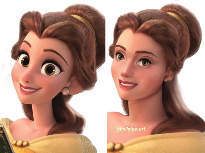 Mê mệt visual dàn công chúa Disney nếu có khuôn mặt tỷ lệ thật: Ariel xinh hơn cả nguyên tác, nàng Belle chặt đẹp Emma Watson! - Ảnh 8.